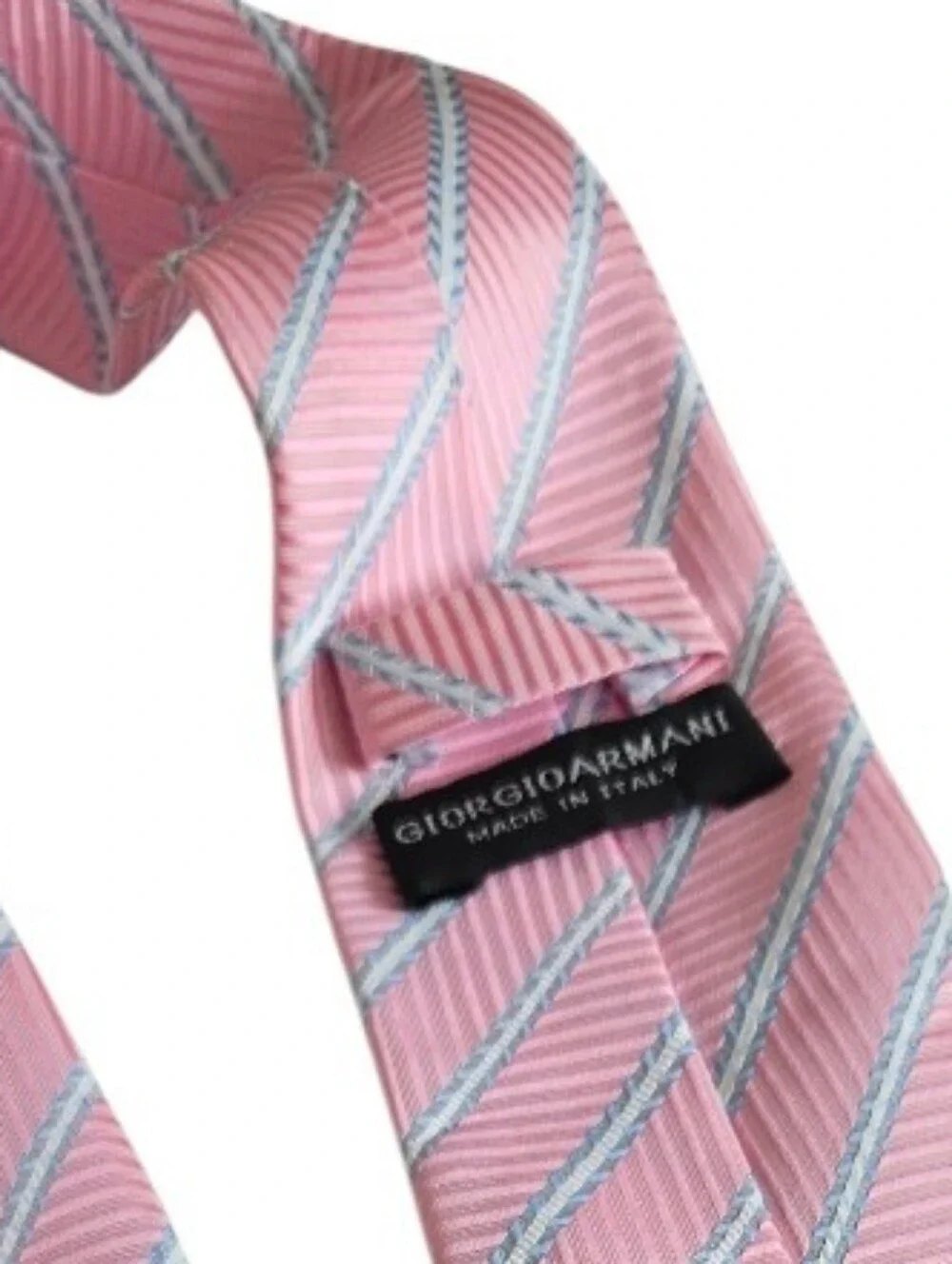 Gorgio Armani Silk Classic Pink Striped Men's Tie